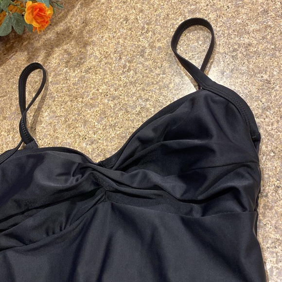 Speedo 1 Piece Black Women’s Swim Suit No Size Tag - Picture 3 of 15